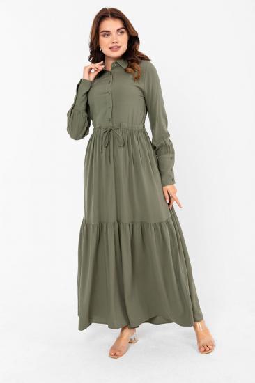 Pastelastore Yazlık Düğmeli Viskon Kadın Elbise 1106