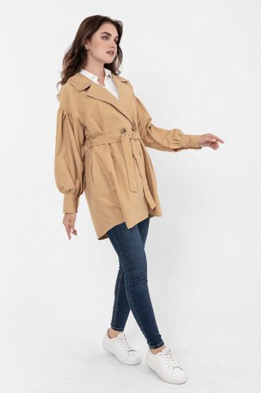 Pastelastore Yazlık Baharlık (85cm) Oversize İnce Balon Kol Düğmeli Cepli Kadın Trençkot 2100