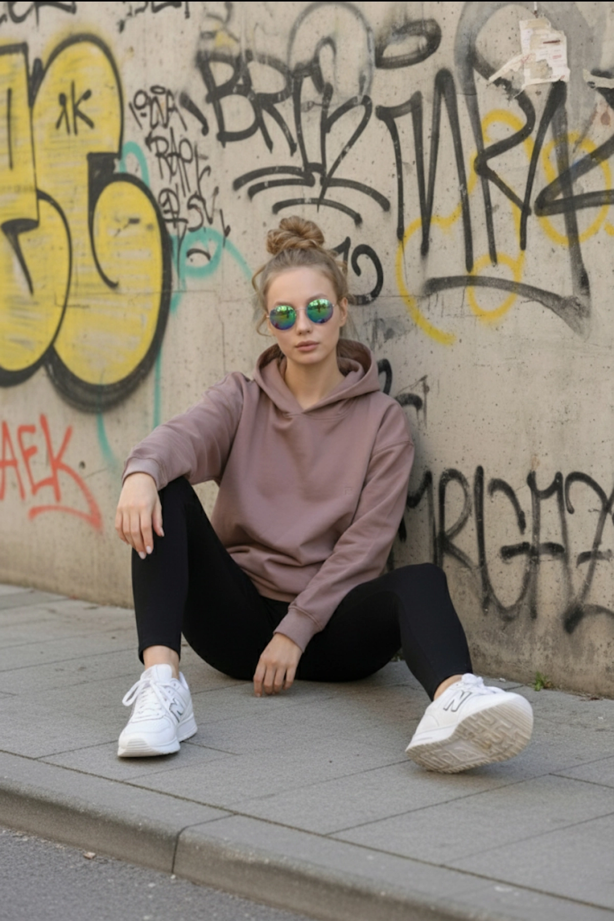 Pastelastore Pamuklu Kapüşonlu 2 İplik Baharlık Oversize Sweatshirt